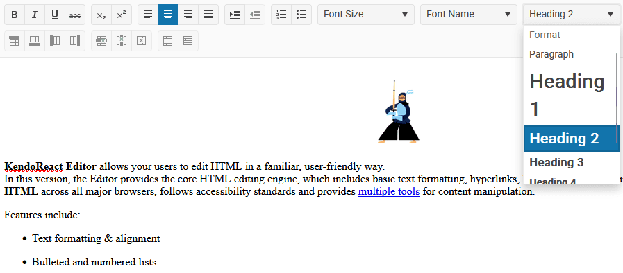 KendoReact Editor 商品画像 KendoReact Editor 商品画像