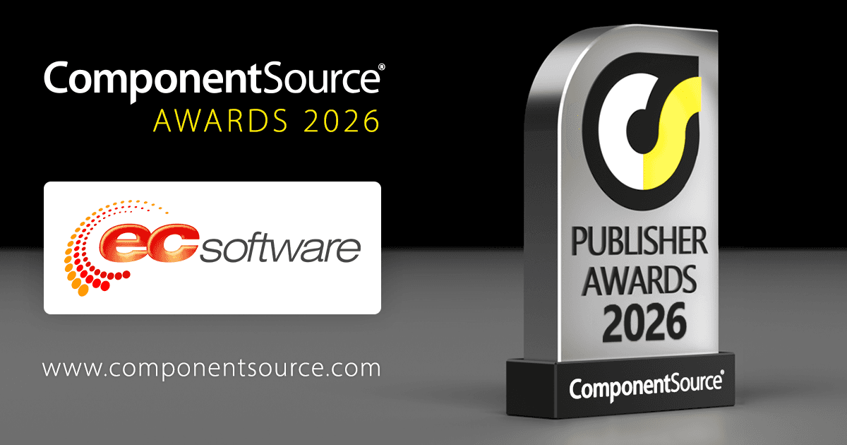 EC SoftwareがComponentSource賞を受賞