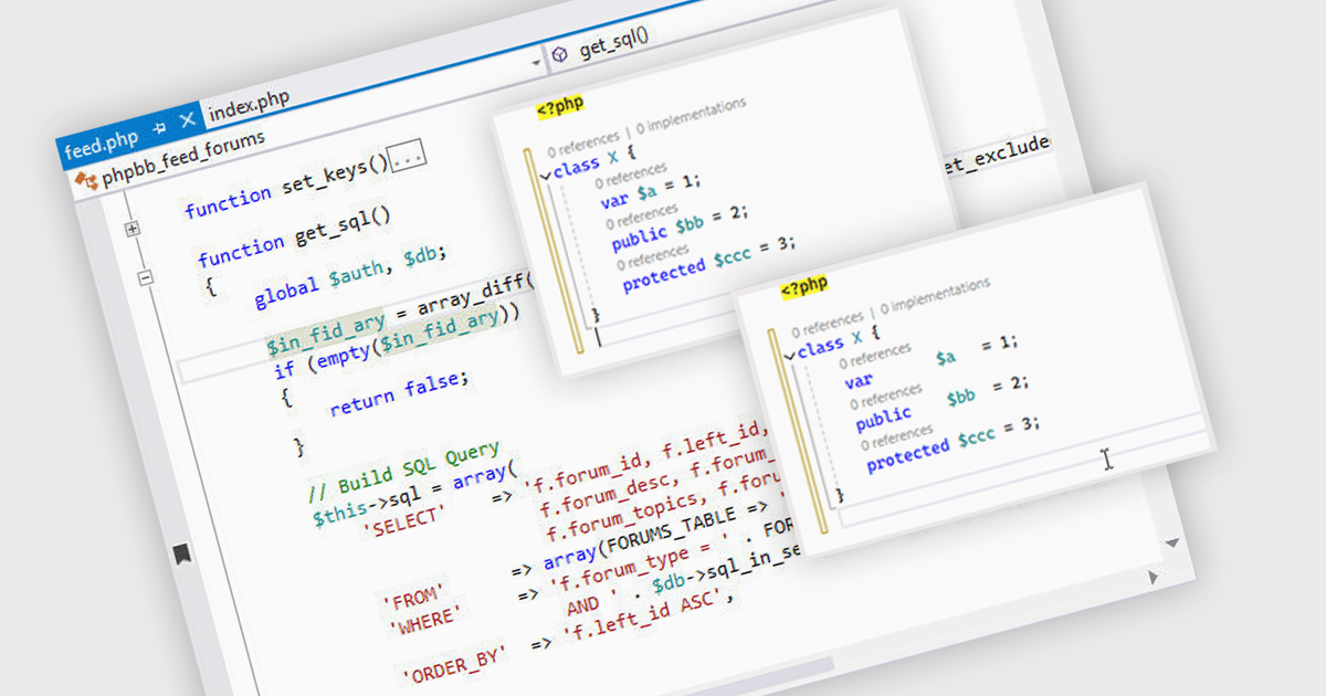 プロパティの整列でPHPの可読性が向上