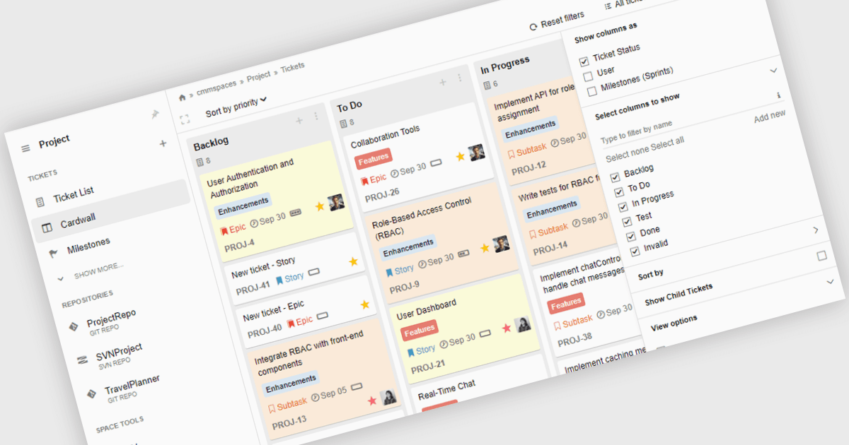 カスタマイズ可能なCardwallでプロジェクトの進捗状況を追跡