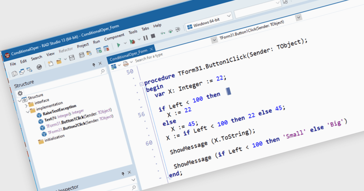 Delphiの三項演算子でよりクリーンなコードを書く