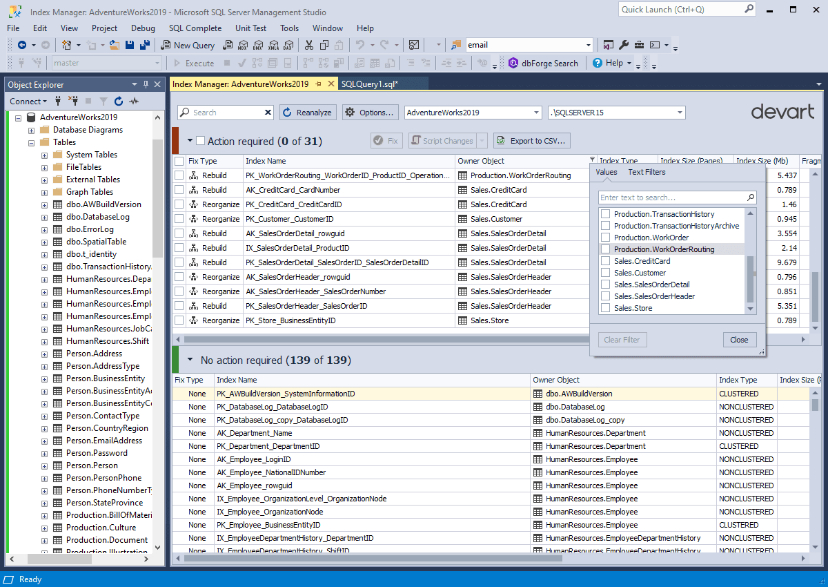 dbForge Index Manager（英語版） 商品画像