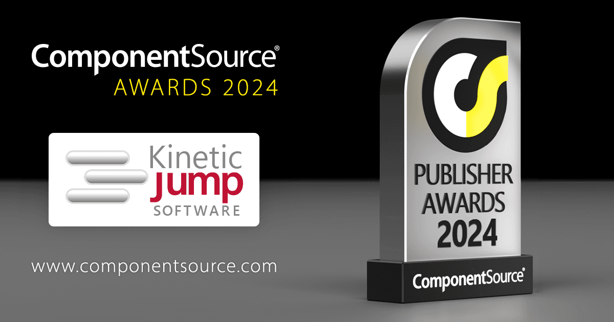 Kinetic Jump SoftwareがComponentSourceの賞を受賞
