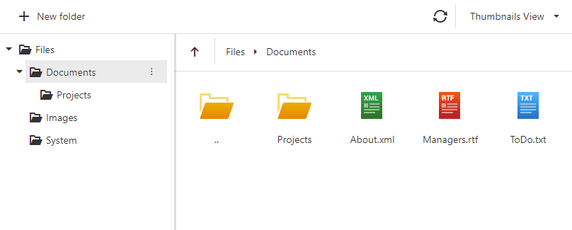 DevExpress ASP.NET Core File Manager 商品画像 DevExpress ASP.NET Core File Manager 商品画像