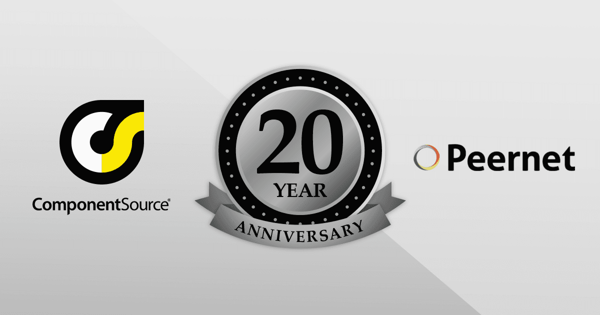 PEERNETとComponentSourceの提携20周年記念