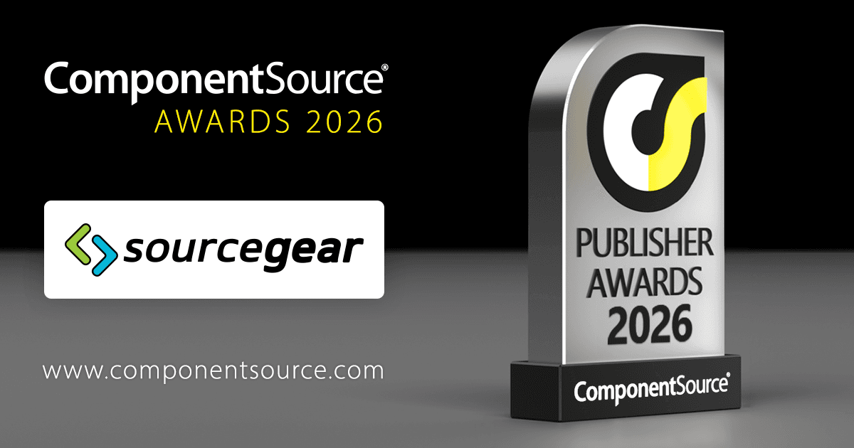 SourceGear Corporation、ComponentSourceアワード受賞