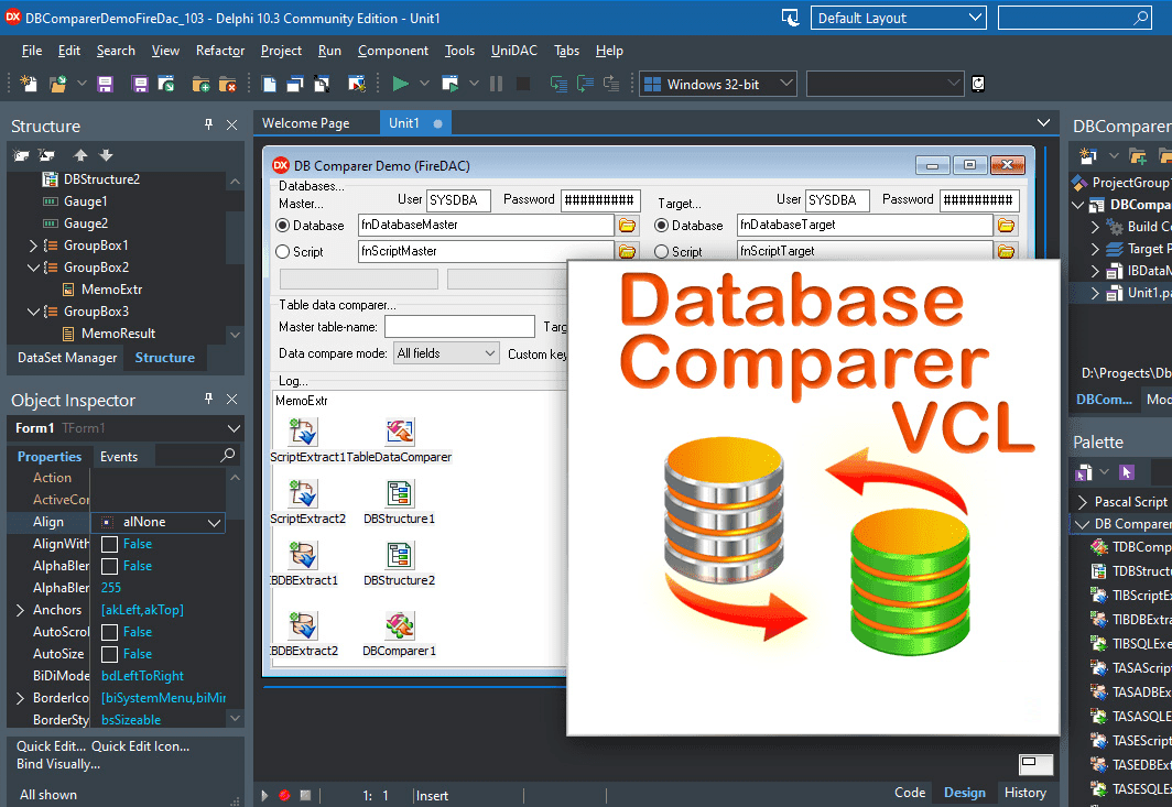 Database Comparer VCL for Delphi, C++Builder 商品画像