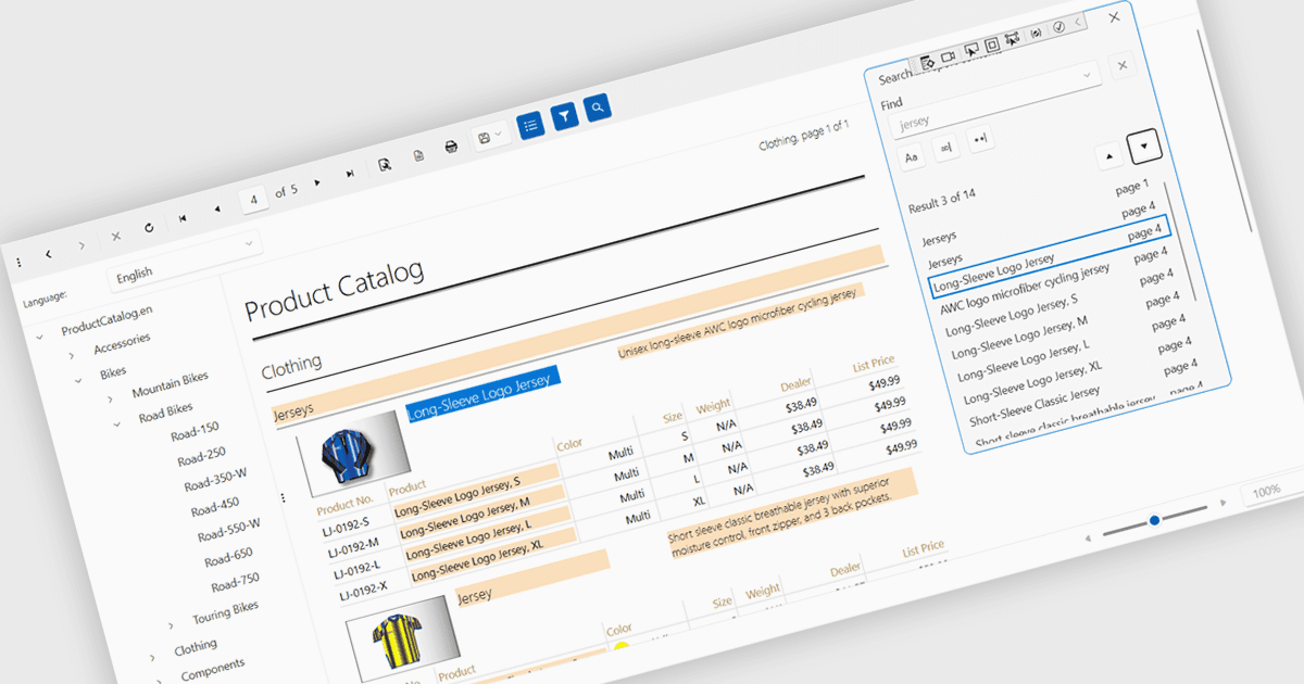 WPFアプリケーションでレポート表示を提供