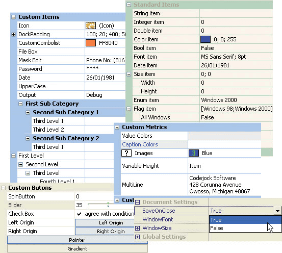 Codejock Property Grid ActiveX 商品画像