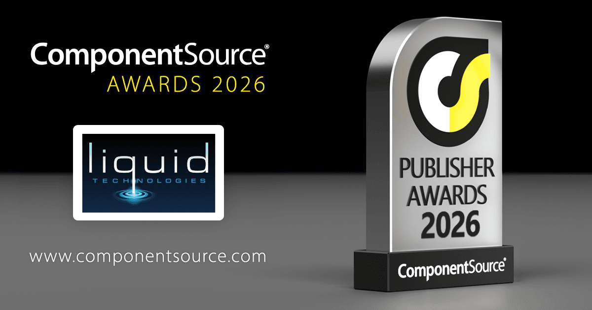 Liquid TechnologiesがComponentSourceアワードを受賞