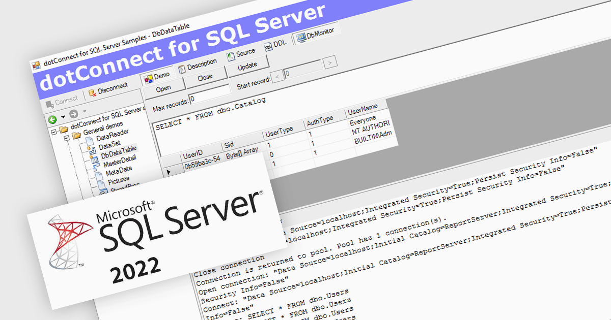 .NETアプリをSQL Server 2022に接続