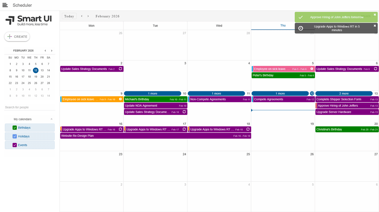 Smart UI Scheduler for React 商品画像