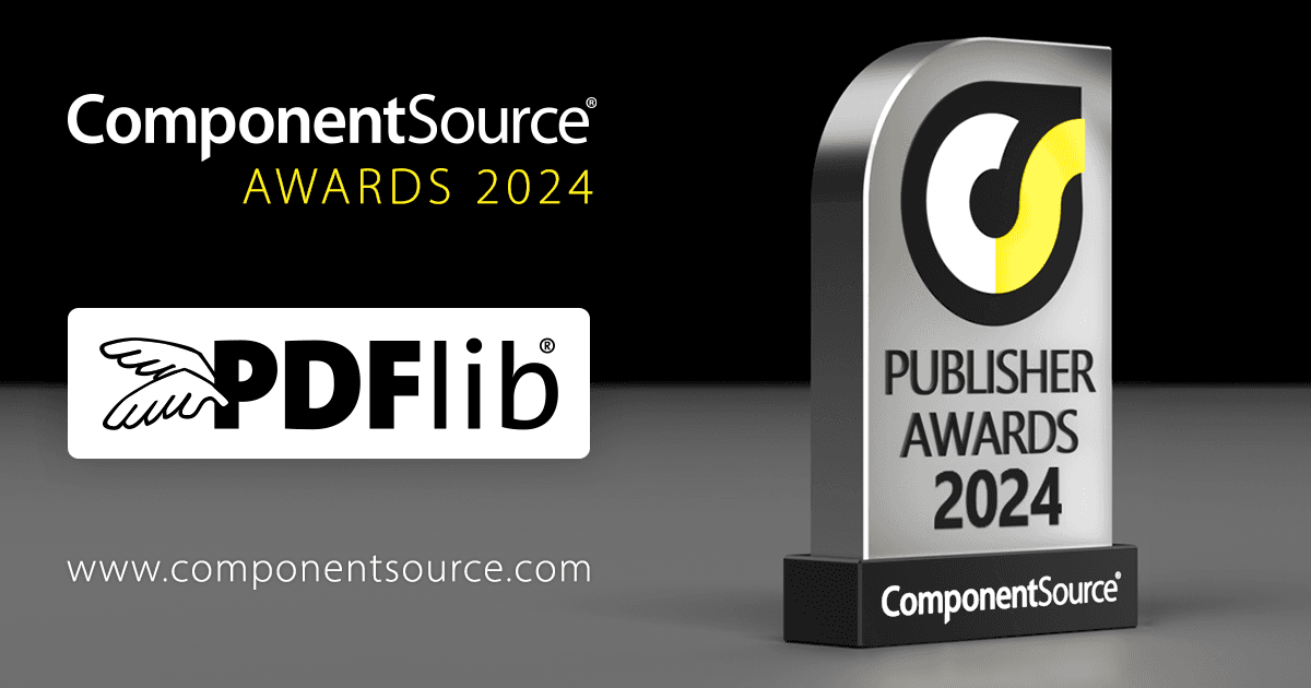 PDFlibがComponentSourceの賞を受賞