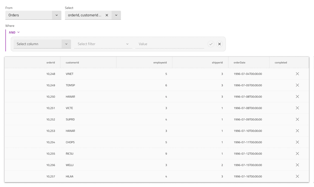 Infragistics Ignite UI for Angular Query Builder 商品画像 Infragistics Ignite UI for Angular Query Builder 商品画像