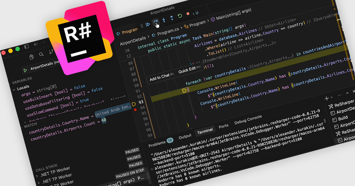 VS Code エディターへのデバッグ拡張