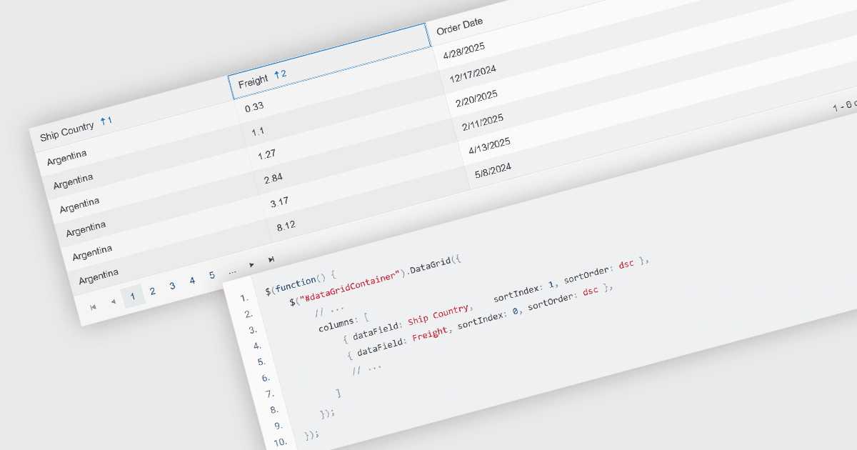 jQueryで複数の列にまたがるデータをソート