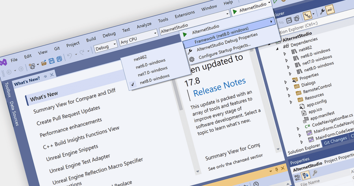 コード編集、スクリプト作成、UI設計で.NET 8アプリを強化