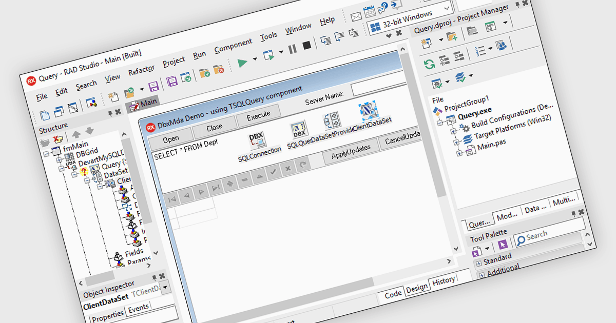 DelphiおよびC++BuilderアプリからMySQL 9にアクセス