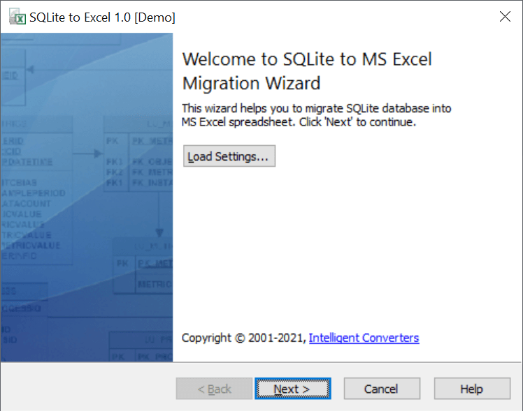 SQLite to Microsoft Excel 商品画像