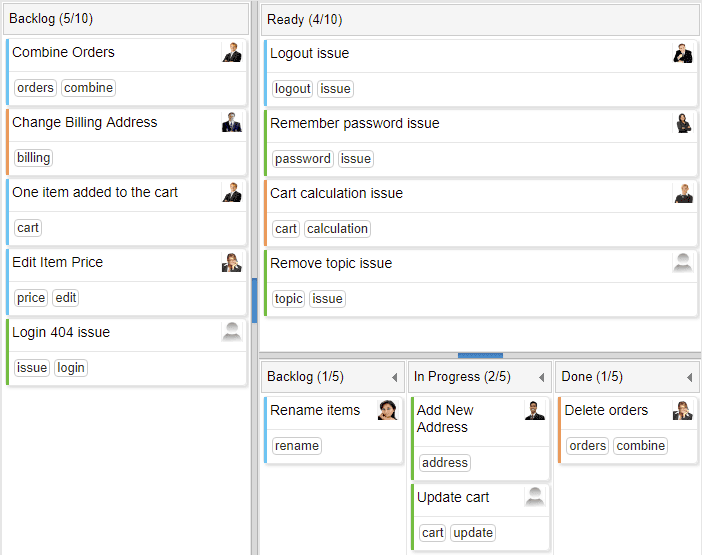 jQWidgets Angular Kanban 商品画像