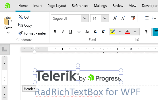 Telerik UI for WPF RichTextBox 商品画像 Telerik UI for WPF RichTextBox 商品画像