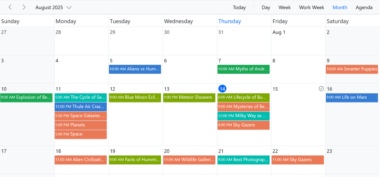 Syncfusion JavaScript Calendar and Scheduling Controls 商品画像