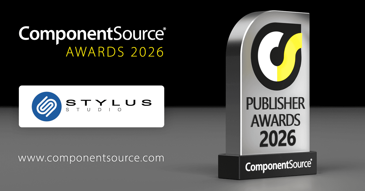 Stylus Studio、ComponentSourceアワードを受賞