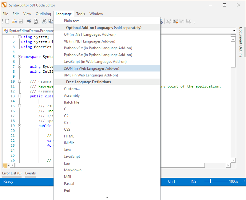 Actipro SyntaxEditor for WPF（英語版） 商品画像