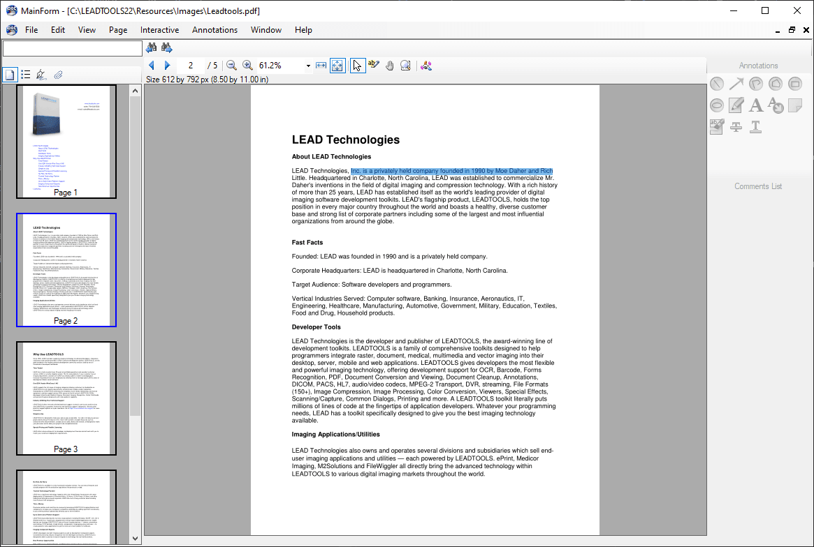 LEADTOOLS PDF Pro（英語版） 商品画像