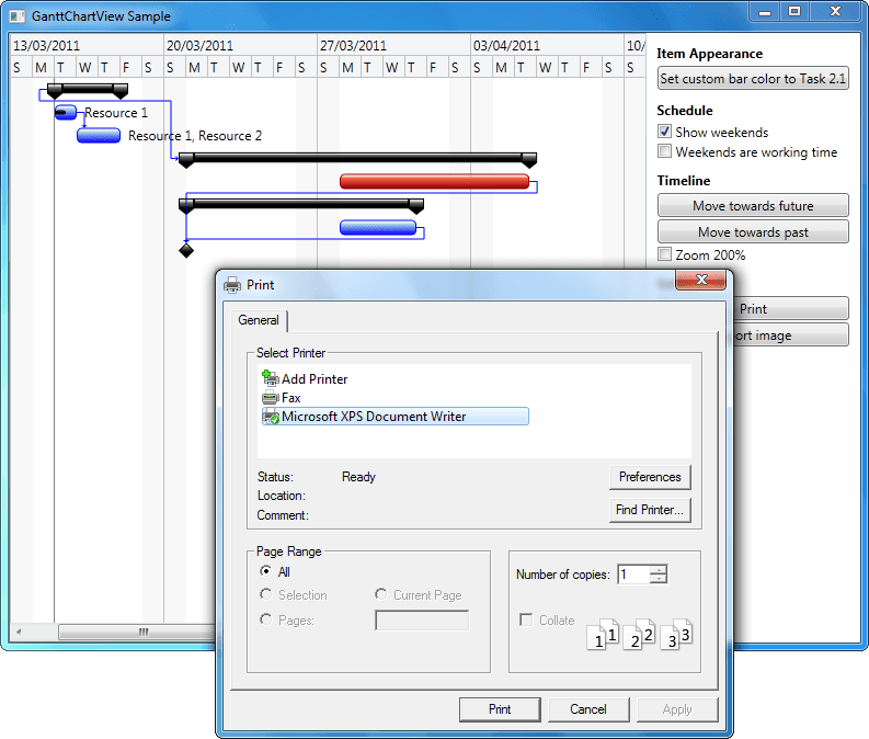 DlhSoft Gantt Chart Light をリリース