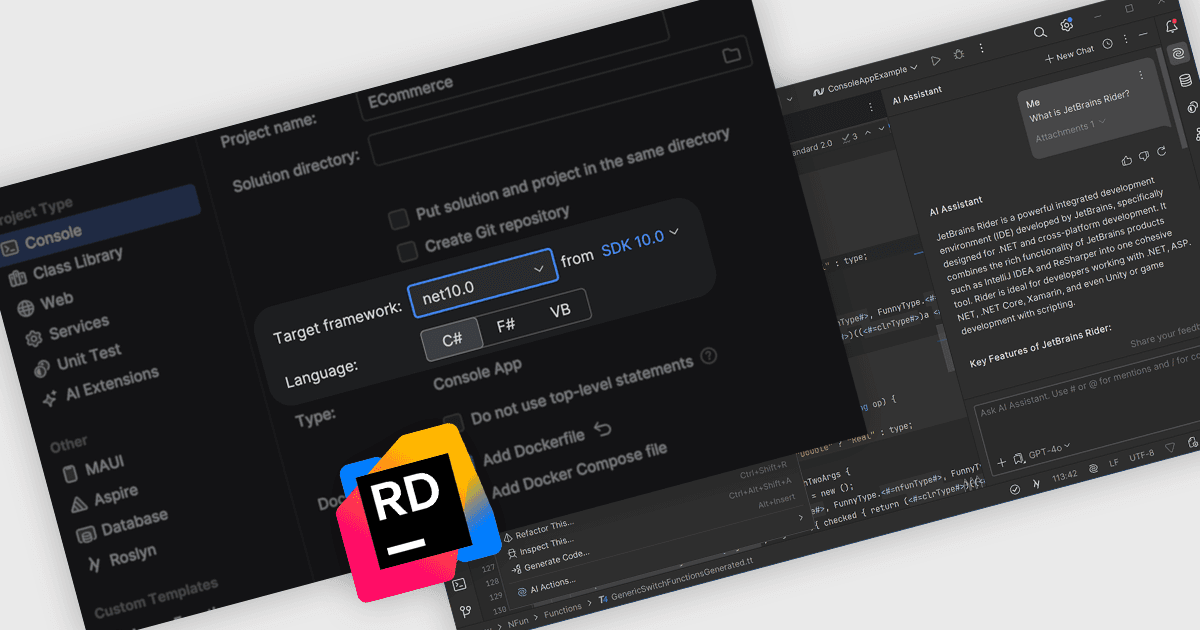 .NET 10 SDK テンプレートを使用してプロジェクトを作成