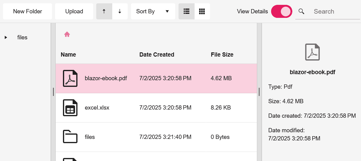 Telerik UI Blazor File Manager 商品画像 Telerik UI Blazor File Manager 商品画像