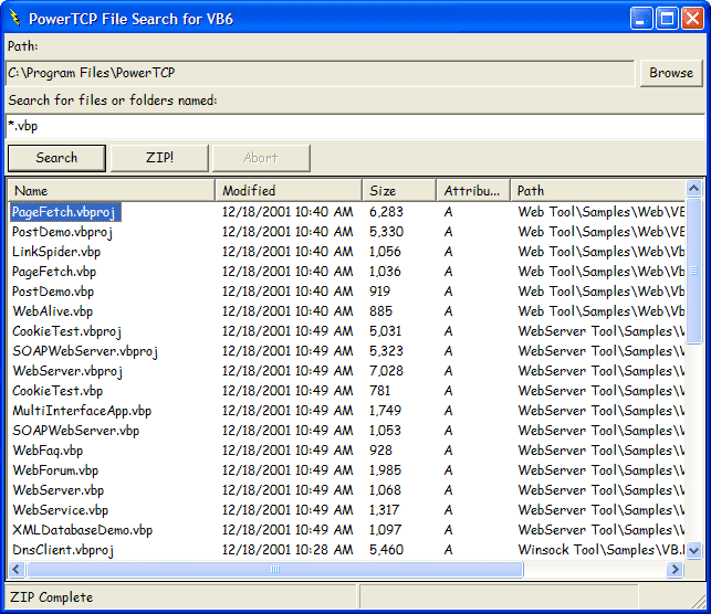 PowerTCP Zip Compression for ActiveX （英語版） 商品画像