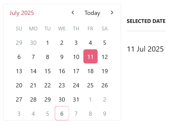Telerik UI Blazor Calendar 商品画像 Telerik UI Blazor Calendar 商品画像