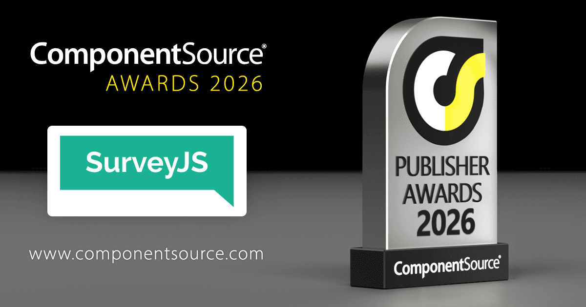 SurveyJSがComponentSourceアワードを受賞