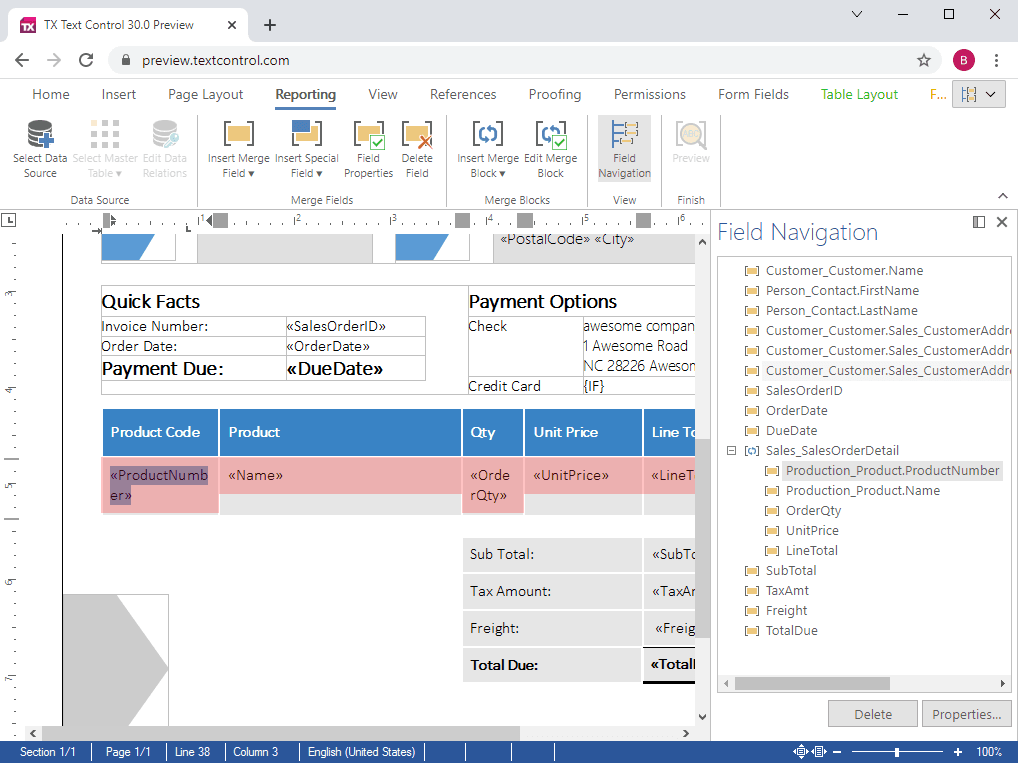 TX Text Control .NET Server for ASP.NET（英語版） 商品画像