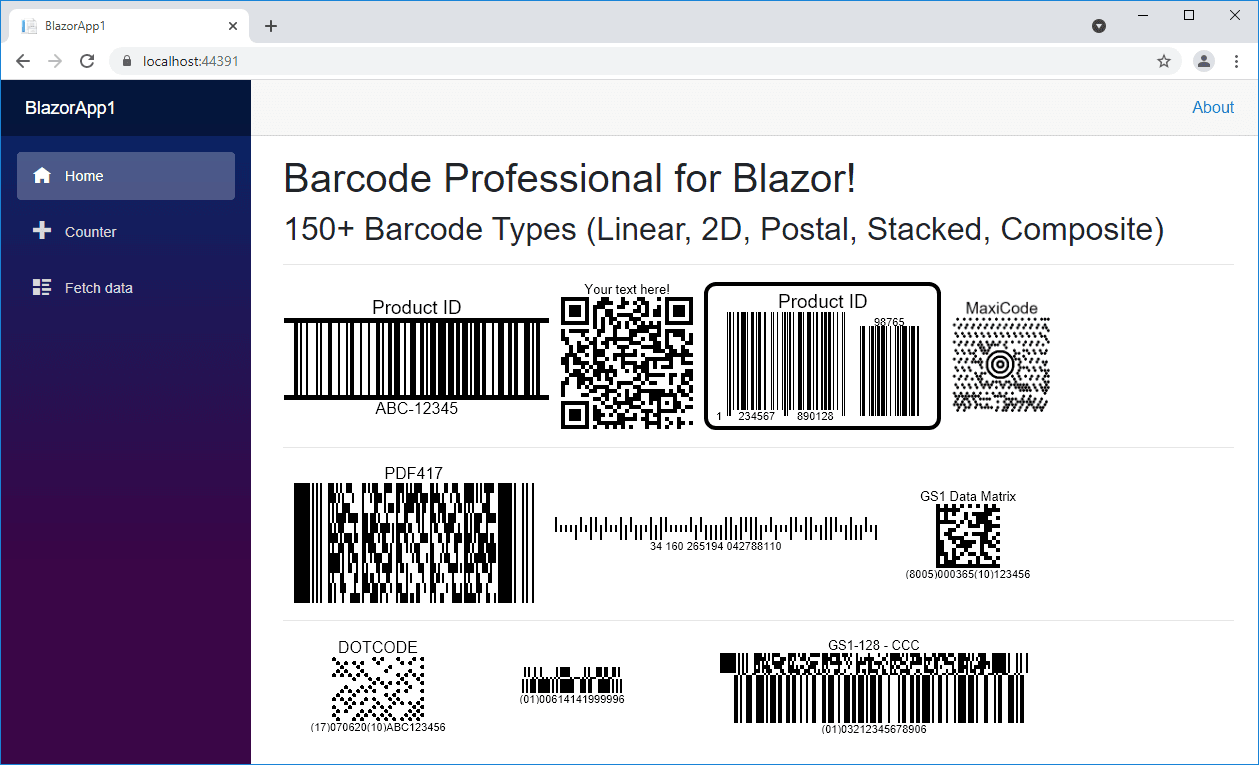 Neodynamic Barcode Professional for Blazor 商品画像