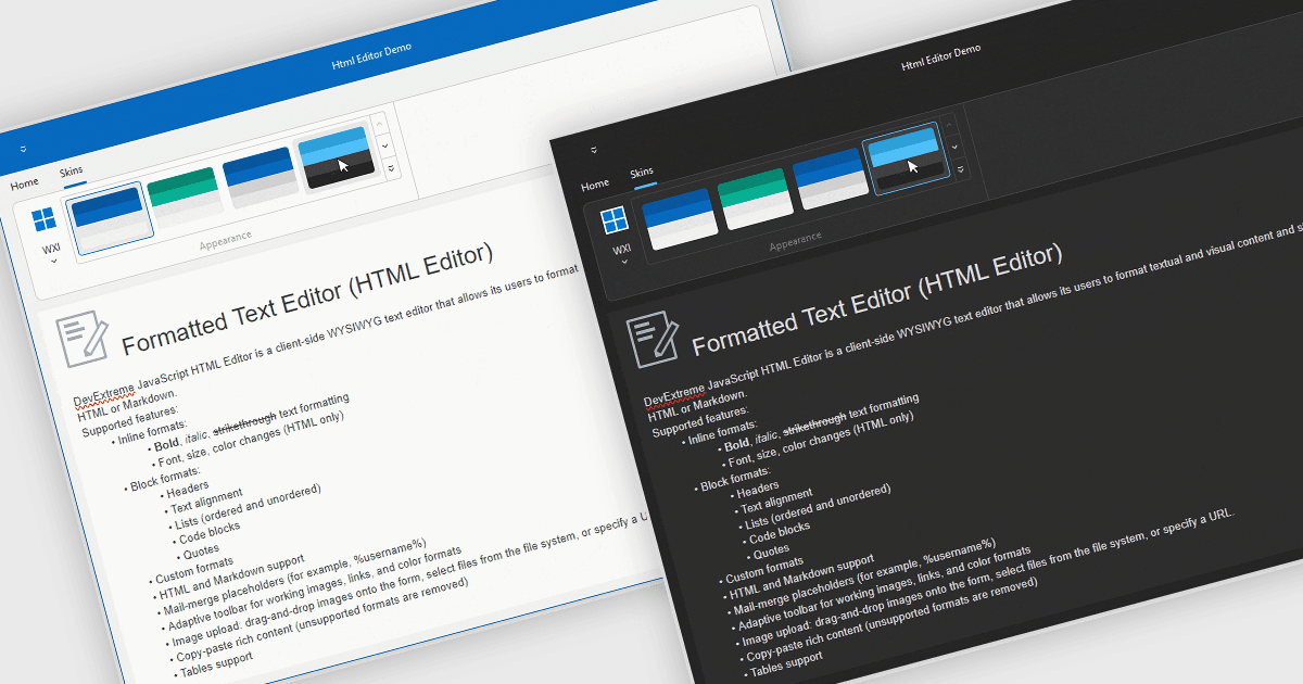 VCLスキンとパレットを使用したビジュアルテーマの切り替え
