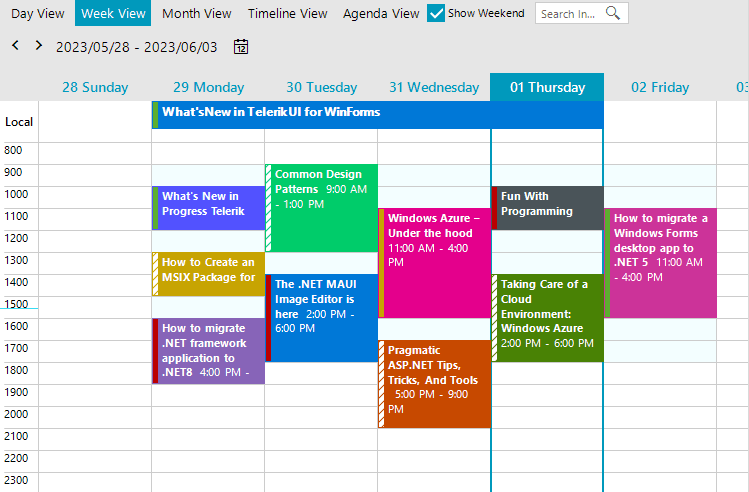 Telerik UI for WinForms Scheduler 商品画像 Telerik UI for WinForms Scheduler 商品画像