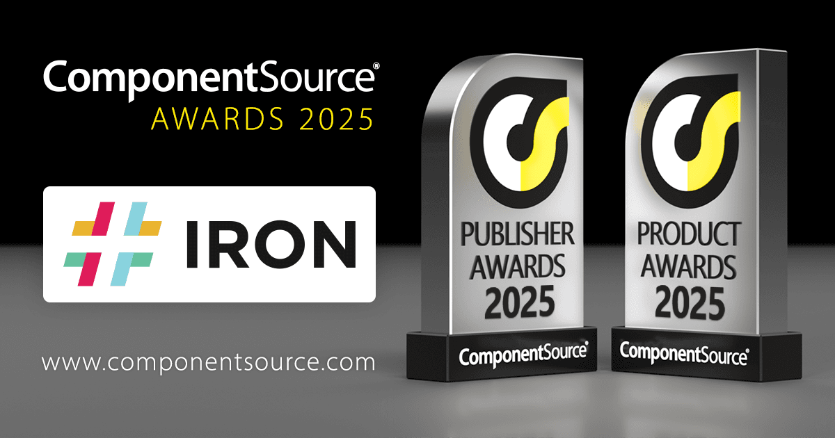 Iron softwareがComponentSourceの賞を2つ受賞