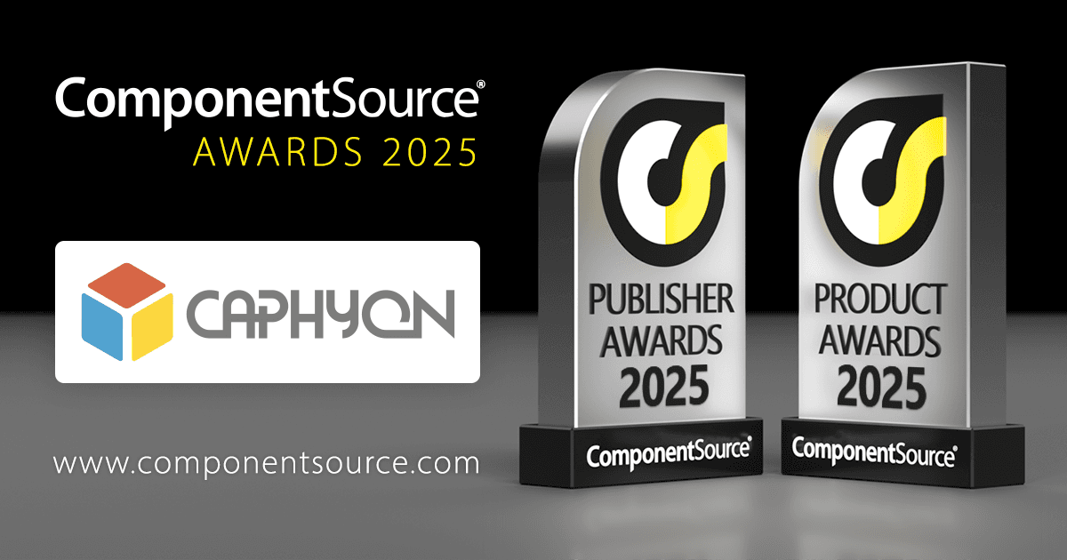 CaphyonがComponentSourceの賞を3つ受賞