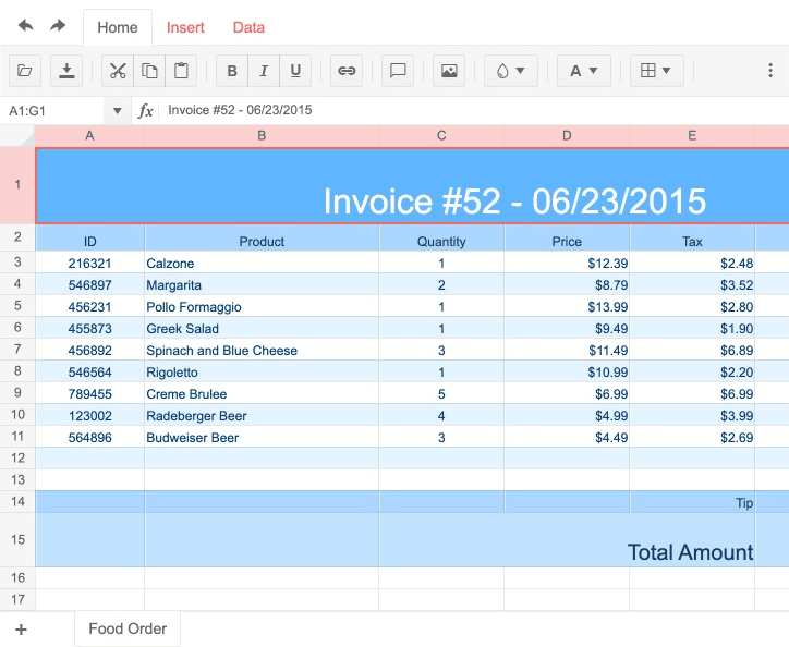 Telerik UI for ASP.NET MVC Spreadsheet 商品画像 Telerik UI for ASP.NET MVC Spreadsheet 商品画像