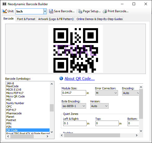 Neodynamic Barcode Professional for Windows Forms 商品画像