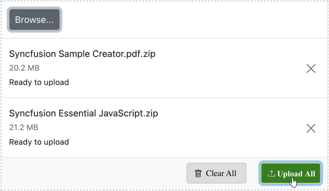Syncfusion JavaScript File Upload 商品画像