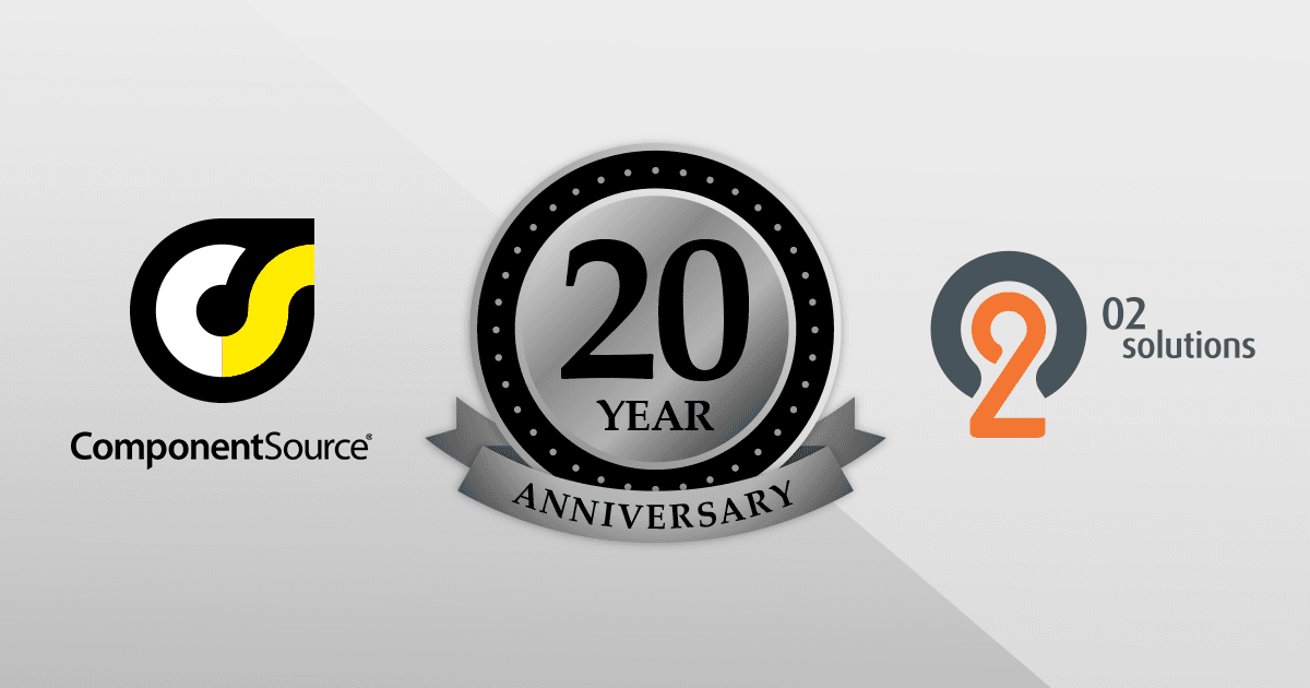 O2 SolutionsとComponentSourceの提携20周年記念