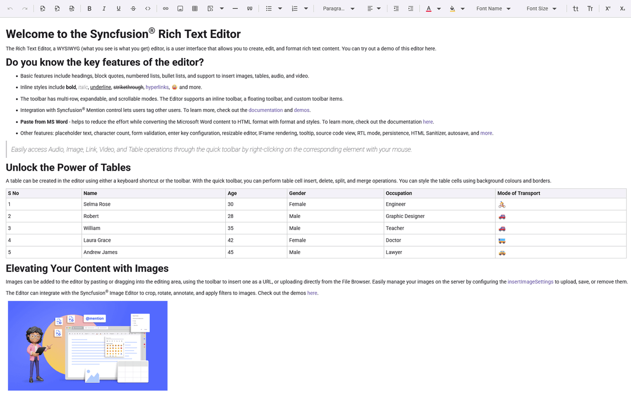 Syncfusion React Rich Text Editor 商品画像