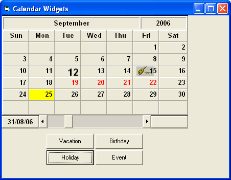 Calendar Widgets（英語版） 商品画像
