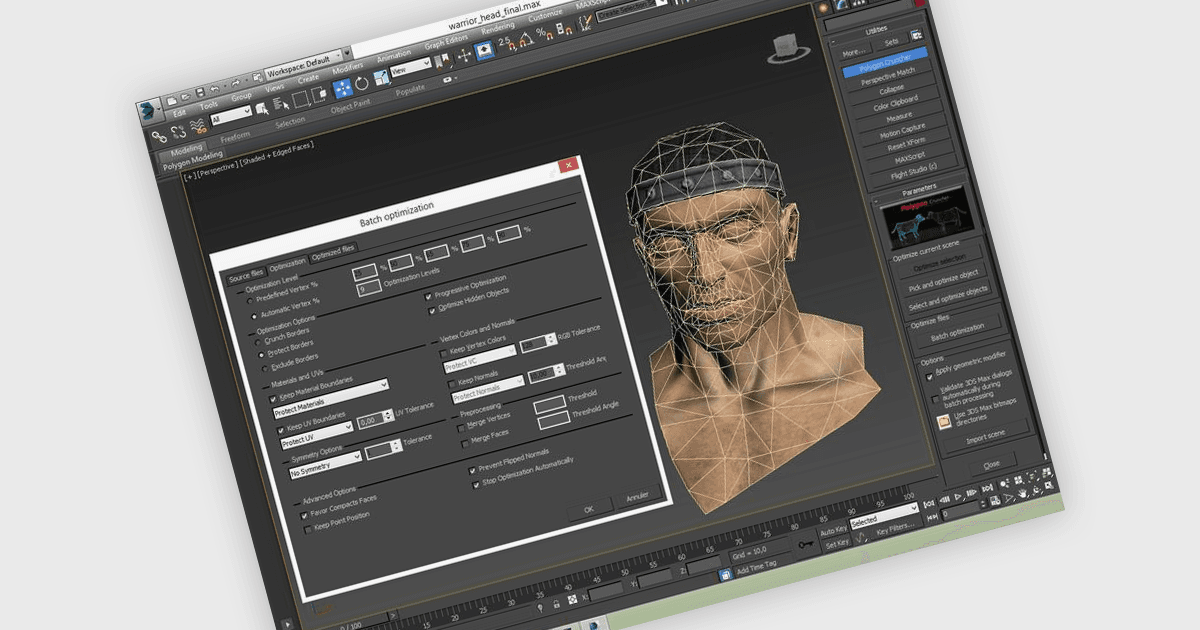 バッチ自動化による大規模な3Dアセットの最適化