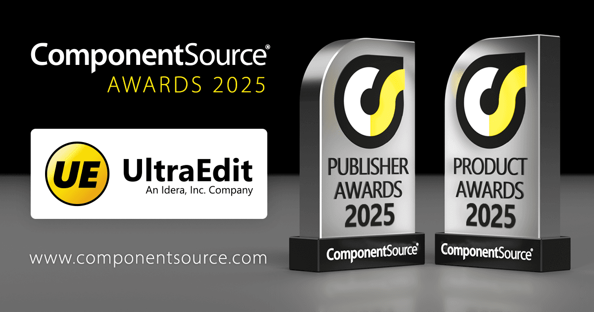 UltraEditがComponentSourceの賞を2つ受賞