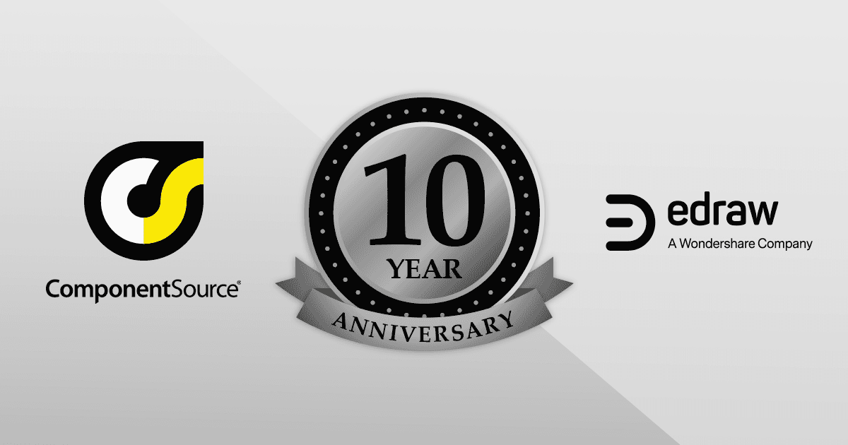 ComponentSourceとEdrawとの提携10周年記念